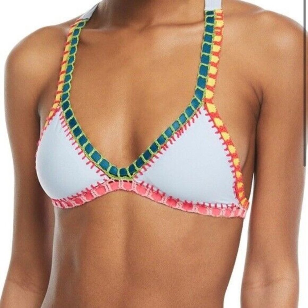 Pilyq Multicolor Trim Bikini Top
